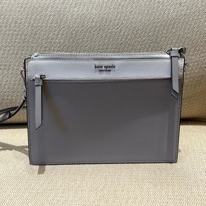 LIKE NEW Kate Spade Crossbody Bag in White/Gray